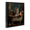 Stupell Industries Tiger in Floral Bathtub Framed Floater Canvas Wall Art